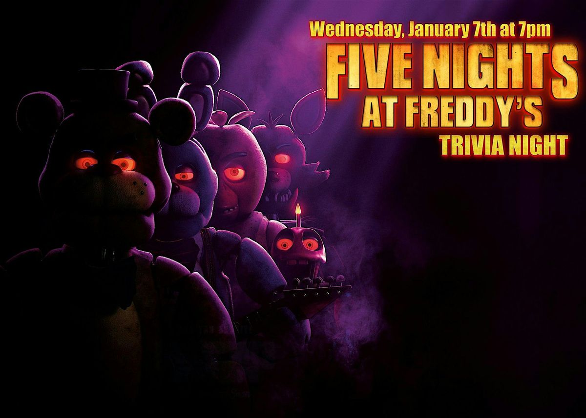 Trivia Wednesdays - Five Nights at Freddy's, 7 January | Event in Beavercreek | AllEvents