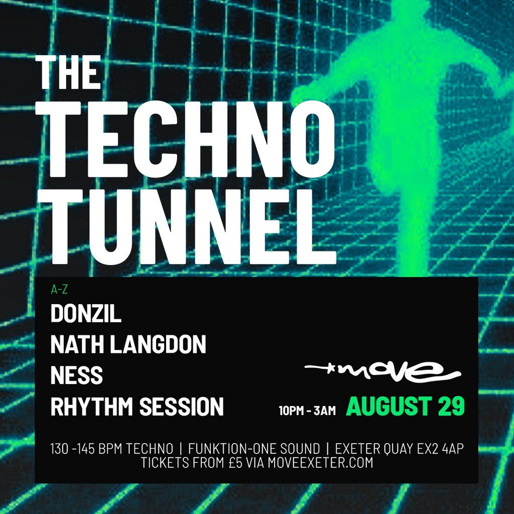 The Techno Tunnel // Move Exeter 29.08.25, 29 August | Event in Exeter | AllEvents