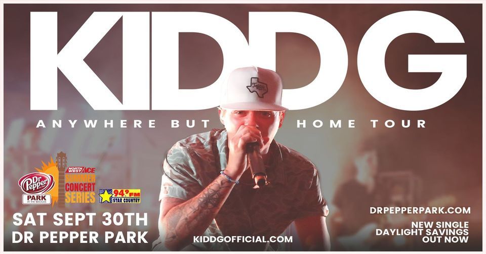 Kidd G: Anywhere But Home Tour at Dr Pepper Park, 30 September | Event in Roanoke | AllEvents.in