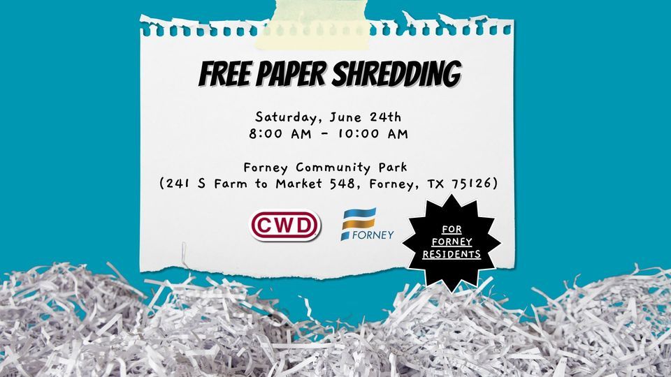Free Paper Shredding Event