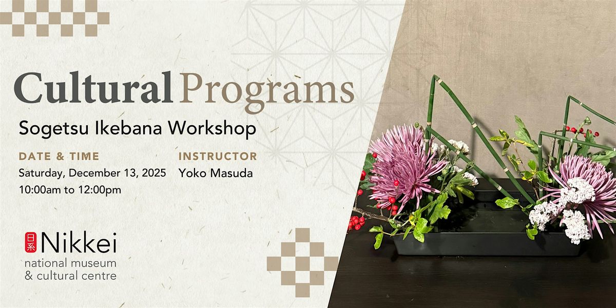 Sogetsu Ikebana Workshop, 13 December | Event in Burnaby | AllEvents