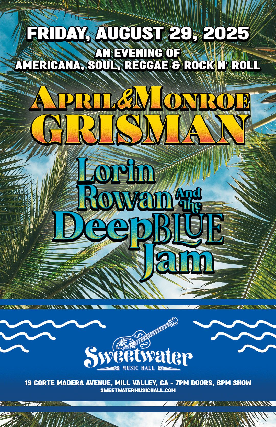 April and Monroe Grisman Band, 28 August | Event in Mill Valley | AllEvents
