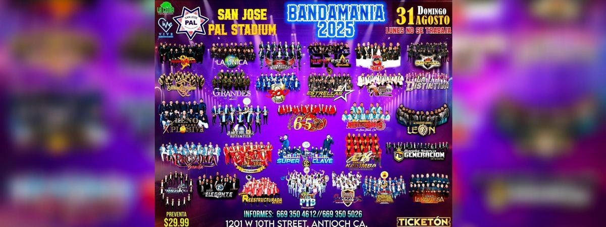 BANDAMANIA 2025, 31 August | Event in San Jose | AllEvents