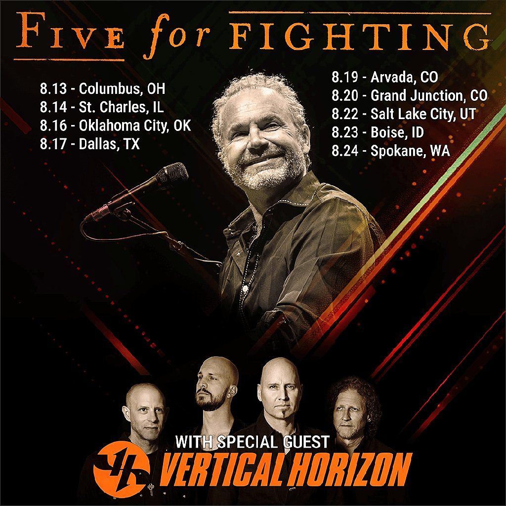 Five For Fighting & Vertical Horizon, 13 August | Event in Saint Charles | AllEvents