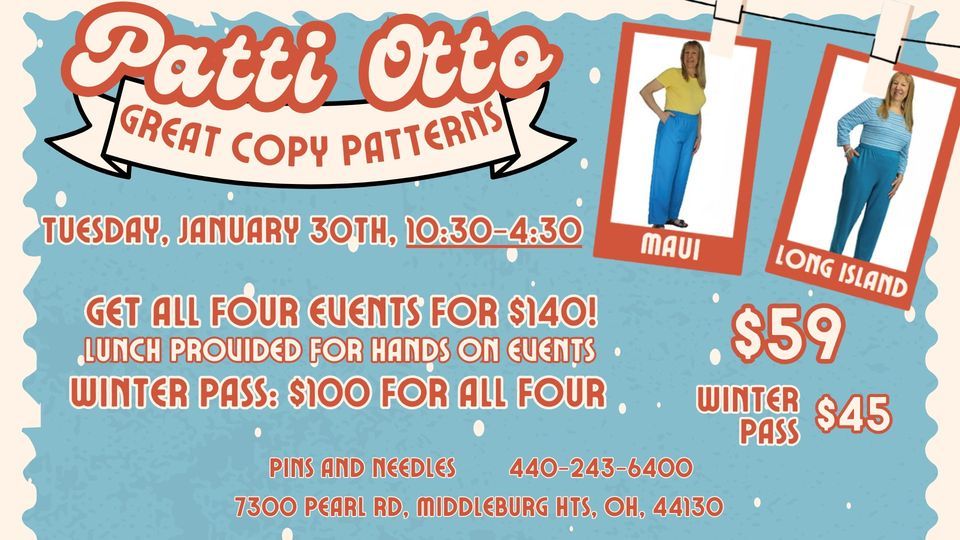 Patti Otto Maui or Long Island Pants, Pins and Needles, Middleburg Heights, January 30 2024