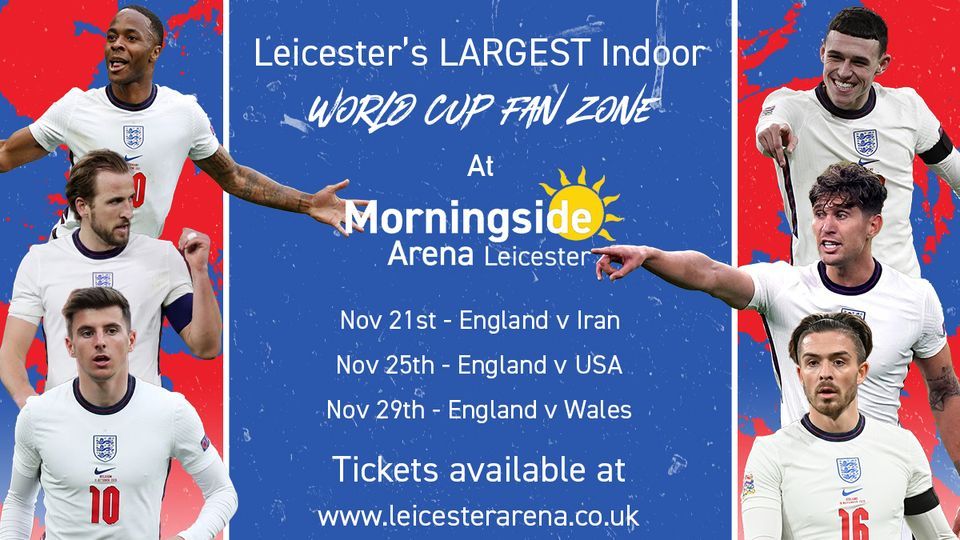 England v USA World Cup Fanzone, Morningside Arena Leicester, November