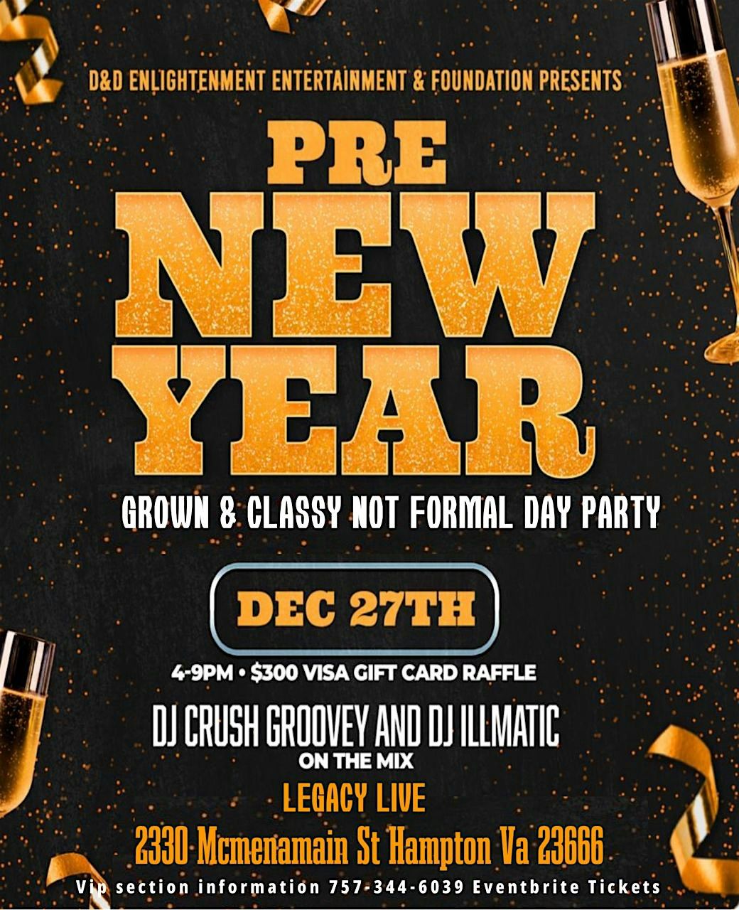 D&D Enlightenment Foundation Pre New Year Grown & Classy Day Party, 27 December | Event in Hampton