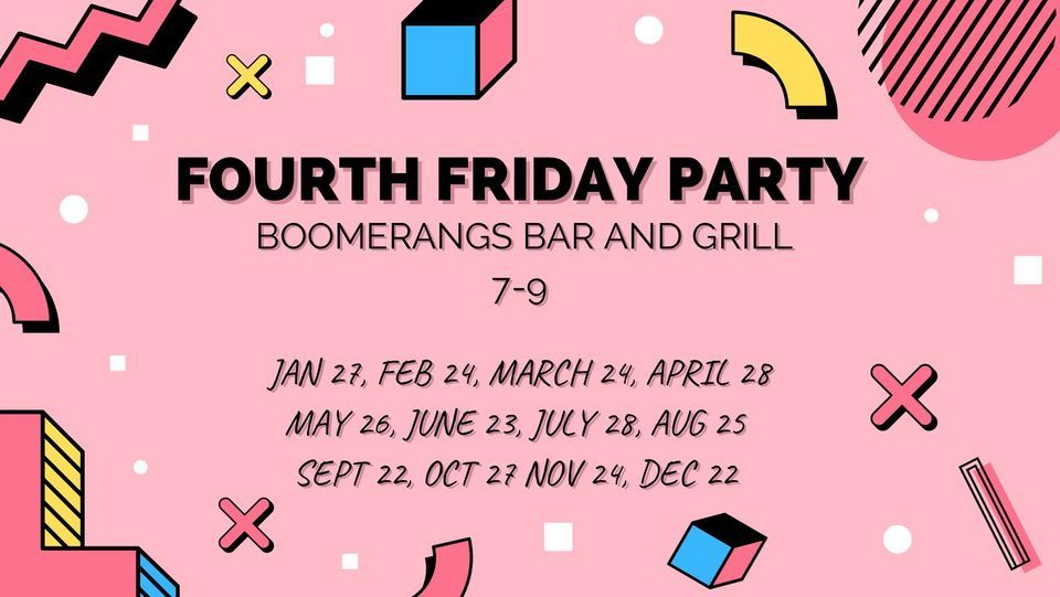 Fourth Friday party at Booms, Boomerangs Barandgrill, Urbana, January