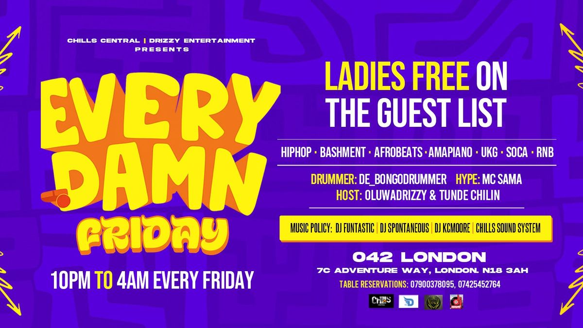 Every Damn Friday 25/July/2025, 25 July | Event in Enfield | AllEvents