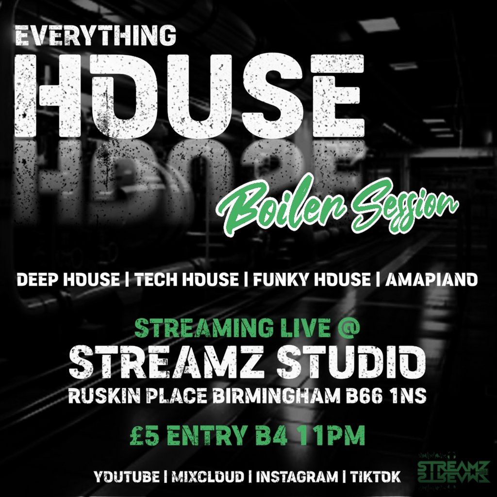 Everything House Boiler Session, 22 August | Event in West Bromwich | AllEvents