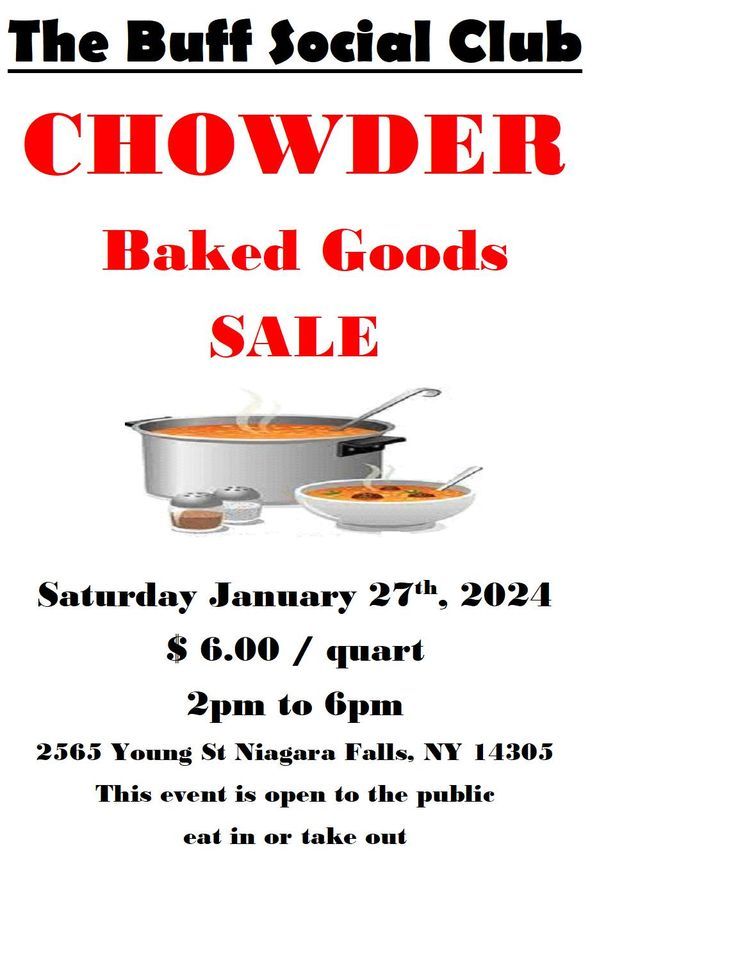Buff Chowder Buff Club Annual Chowder and Bake Sale, The Buff Social Club, Niagara ...