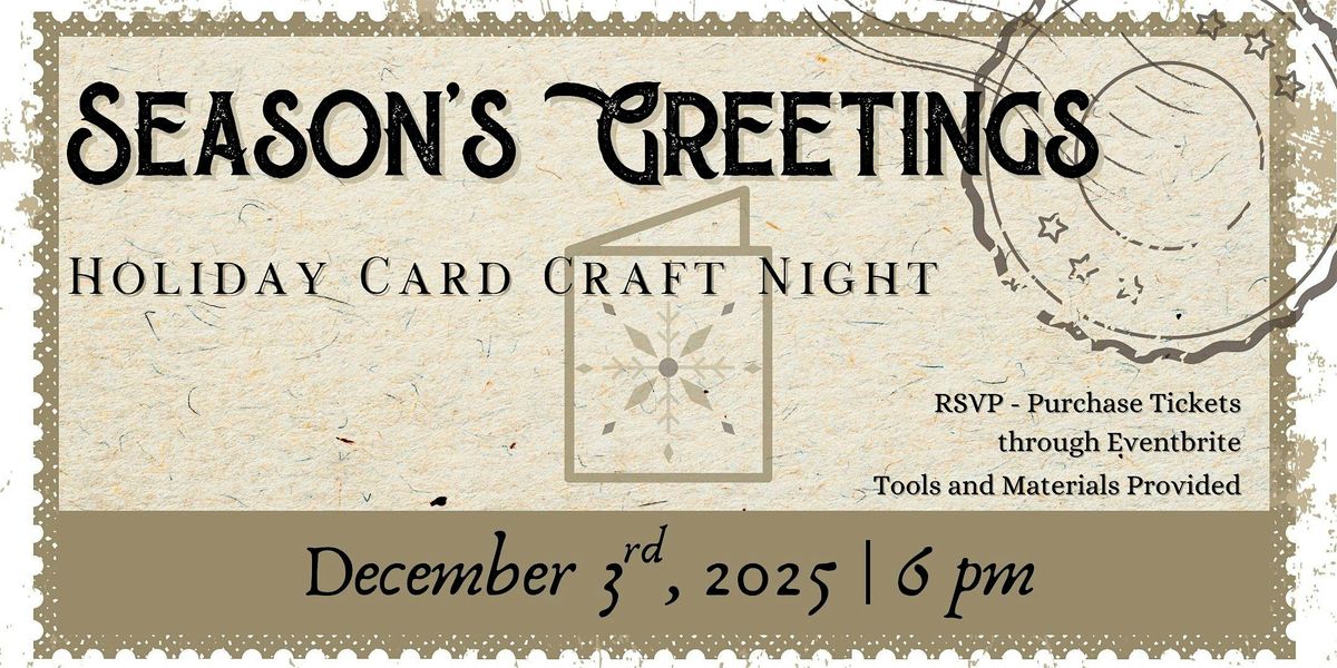 Season's Greetings - Holiday Card Workshop, 3 December | Event in Cedar City | AllEvents