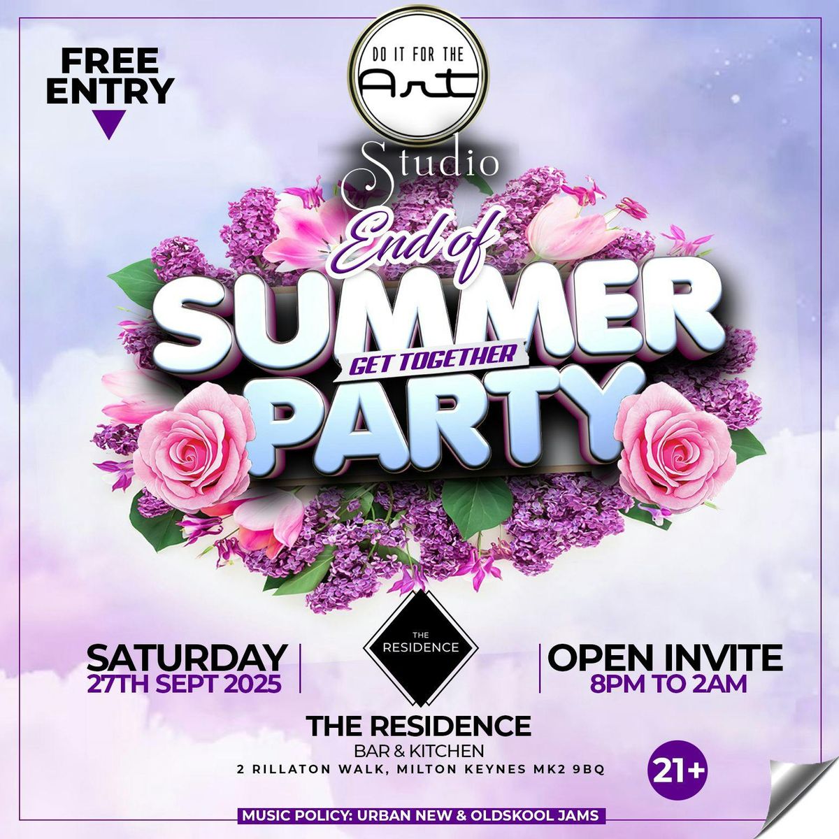 END OF SUMMER PARTY - DO IT FOR THE ART STUDIO, 27 September | Event in Milton Keynes | AllEvents