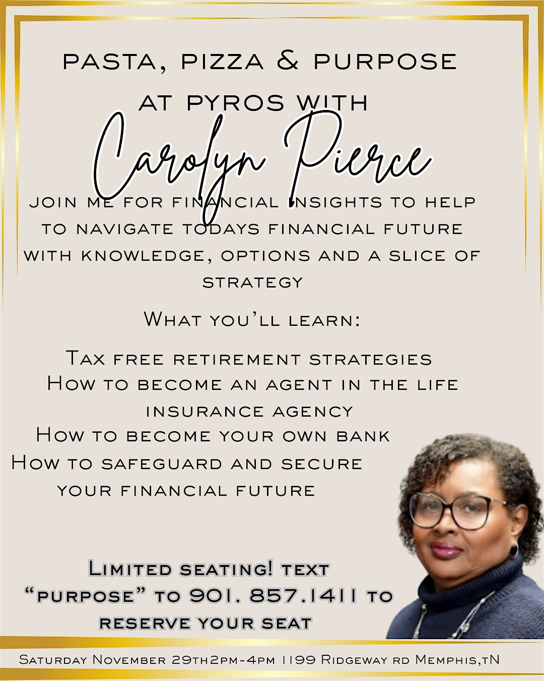 PASTA, PIZZA AND PURPOSE, 29 November | Event in Memphis | AllEvents