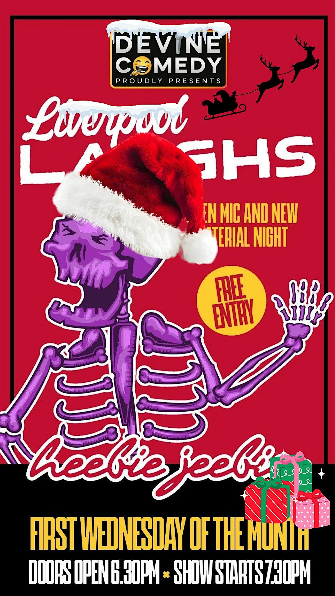 Christmas Comedy Night at Heebie Jeebie's, 3 December | Event in Liverpool | AllEvents