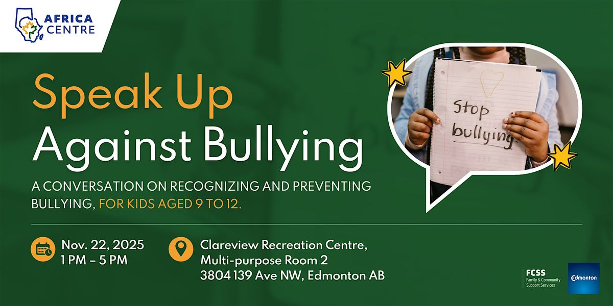 Speak Up Against Bullying | Event in Edmonton | AllEvents