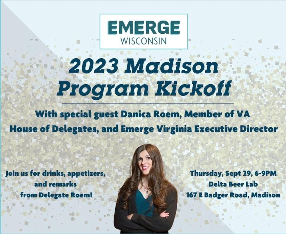 Emerge WI 2023 Madison Kickoff With Danica Roem Delta Beer Lab emerge-wi-2023-madison-kickoff-with-danica-roem-delta-beer-lab