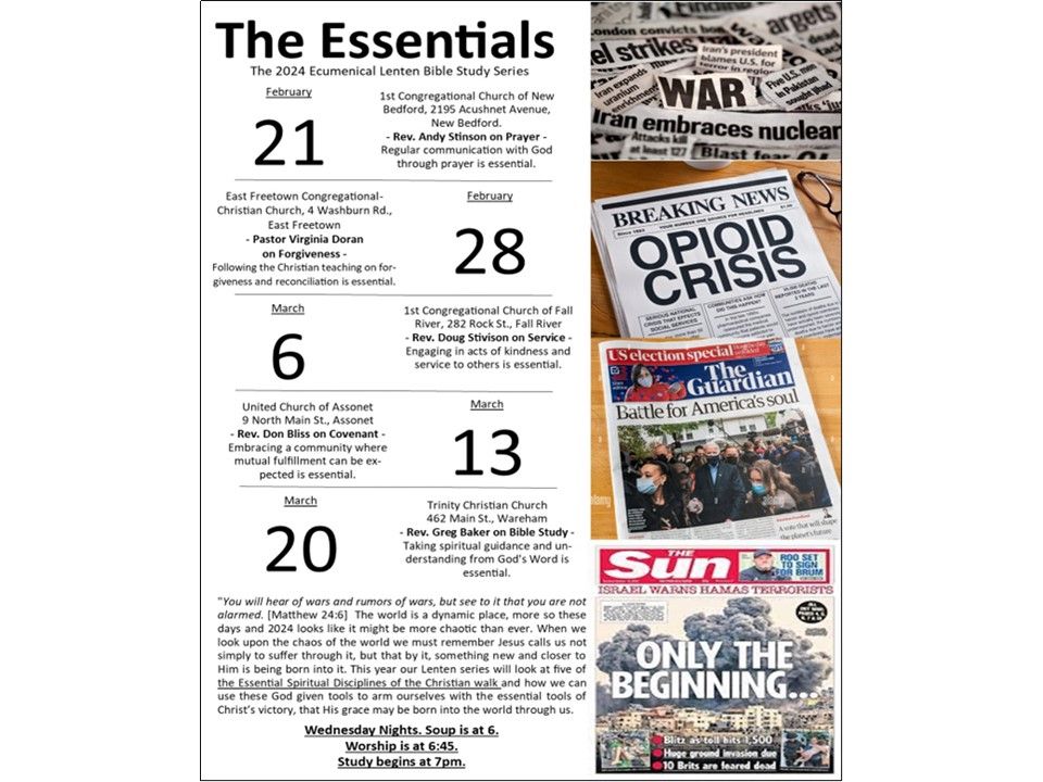 The Essentials 2024 Ecumenical Lenten Bible Study Series 4 Washburn Rd The essentials 2024 ecumenical lenten bible study series 4 washburn rd