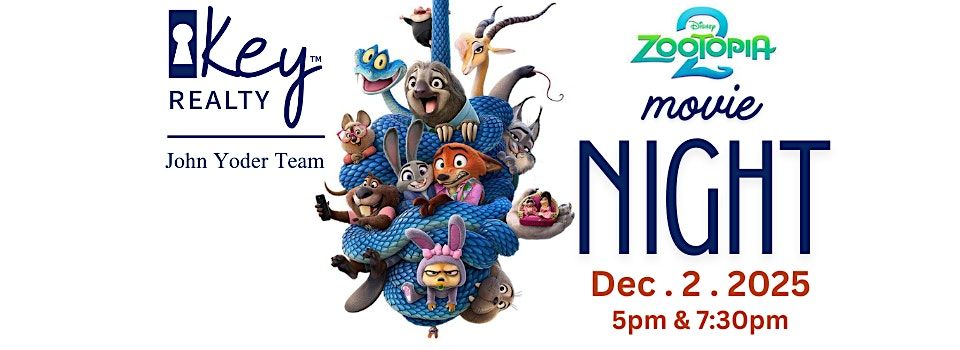 Zootopia 2 Movie Night - Key Realty John Yoder Team, 2 December | Event in Mount Vernon | AllEvents