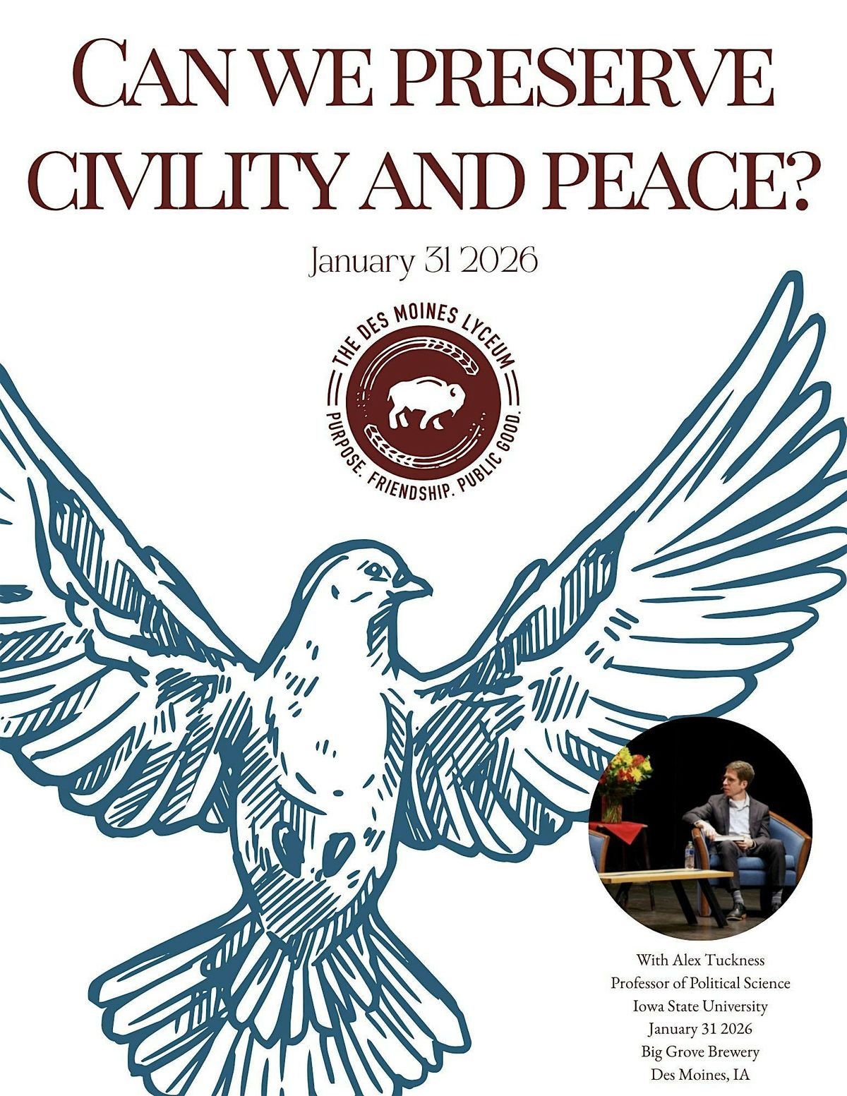 Civility and Peace, 31 January | Event in Des Moines | AllEvents