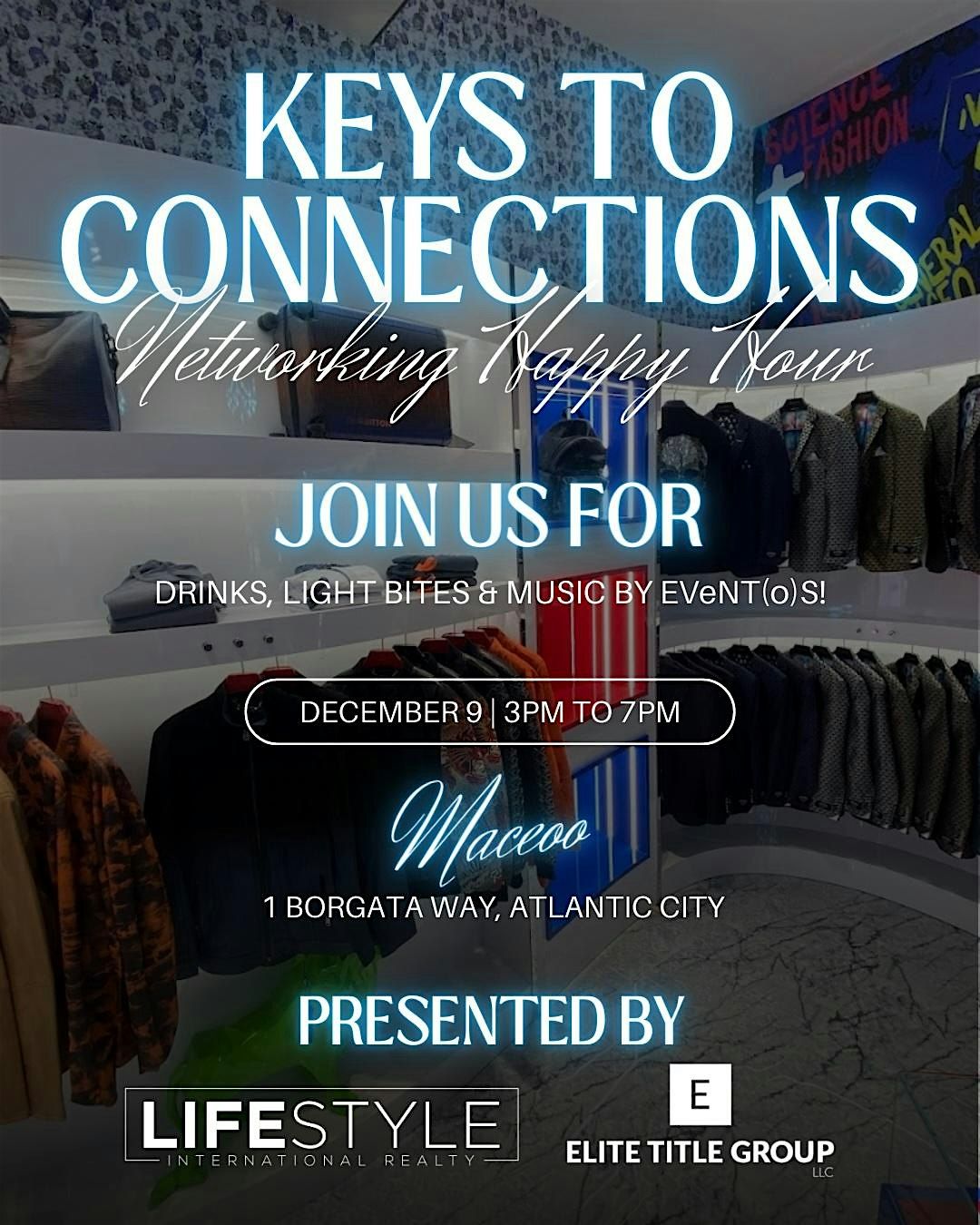 Keys to Connections Networking Happy Hour, 9 December | Event in Atlantic City | AllEvents