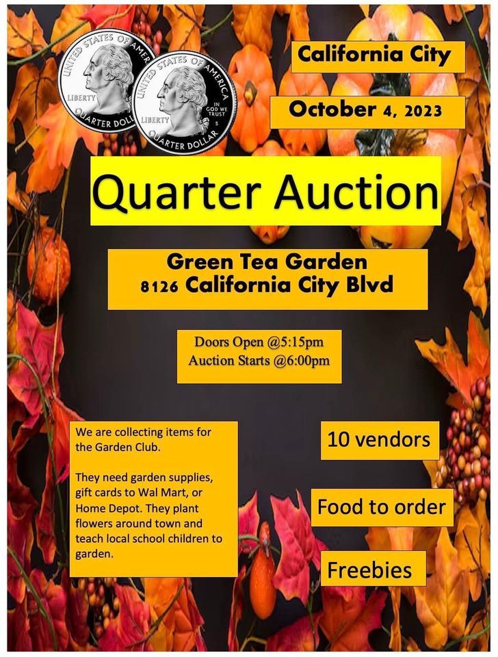 Quarter Auction and Fundraiser for The Desert Rose Garden Club, Green