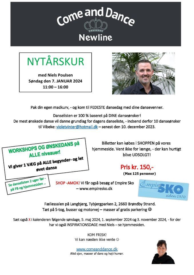 Nytårskur m/Niels Poulsen alle niveauer, Langbjergskolen, Brøndby