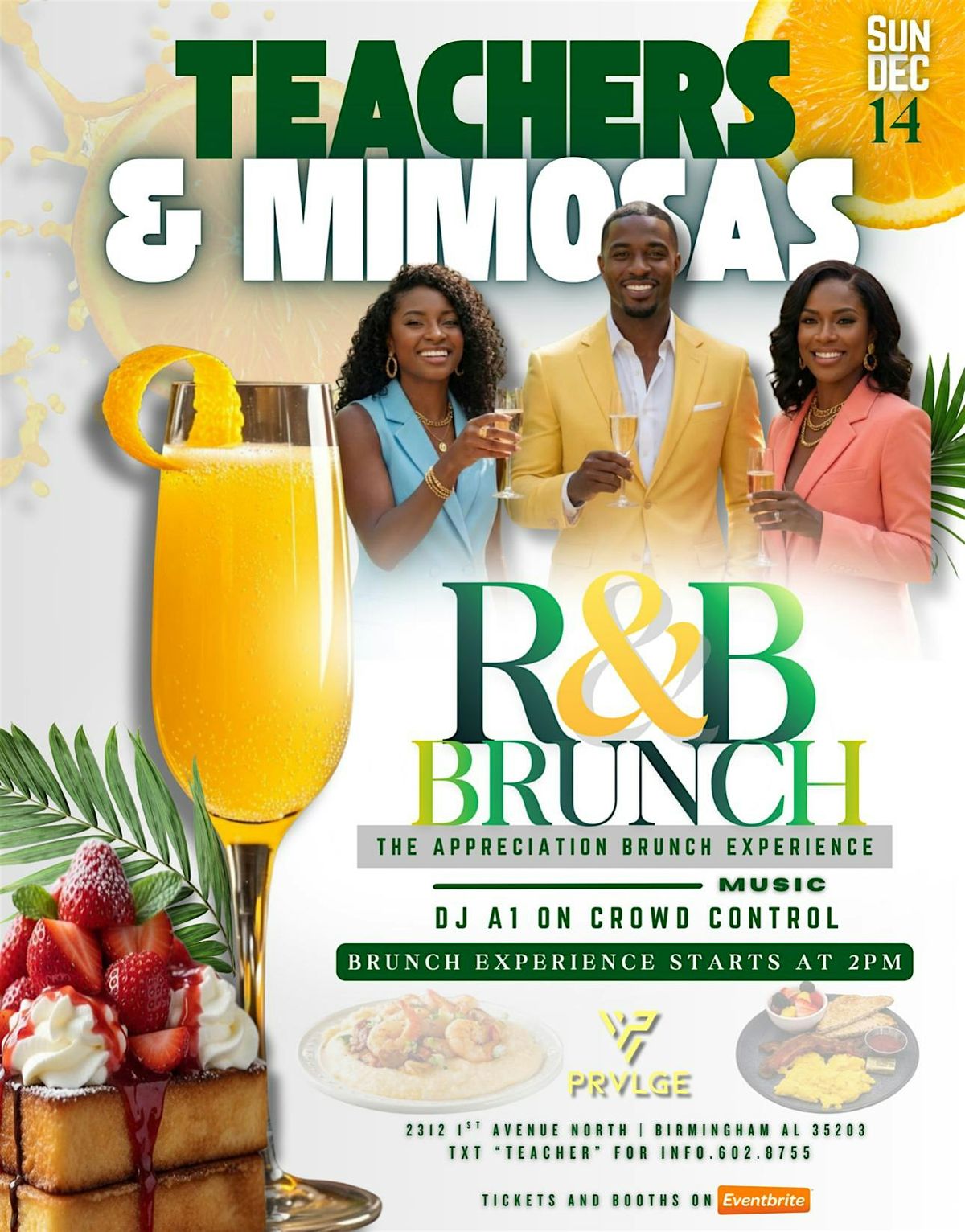 Teachers and Mimosa R&B Brunch, 14 December | Event in Birmingham | AllEvents