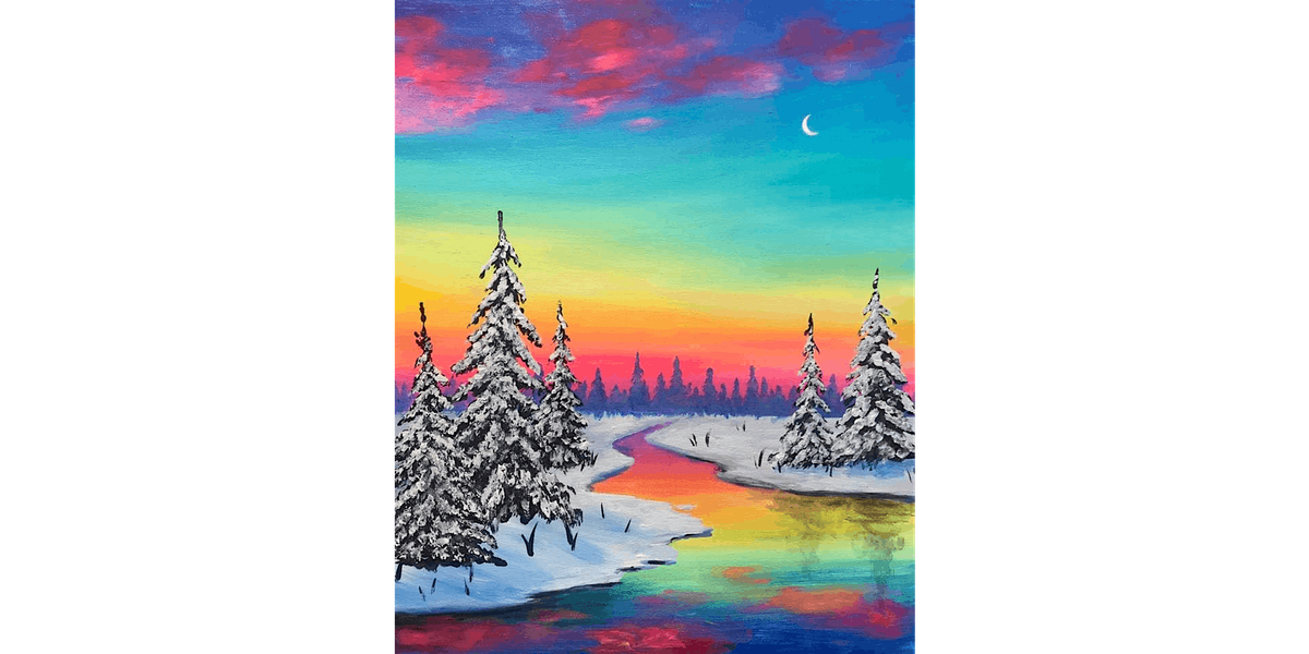 Winter Sunset - Paint and Sip in Norfolk | Classpop!™, 6 December | Event in Norfolk | AllEvents
