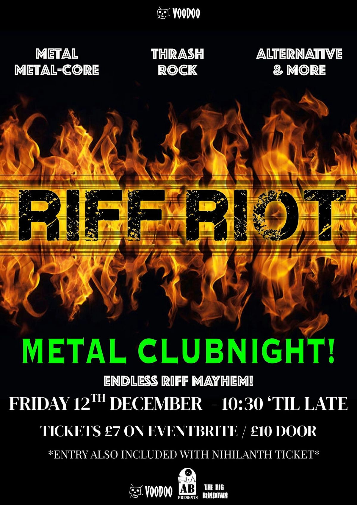 RIFF RIOT - Metal Clubnight, 12 December | Event in Belfast | AllEvents