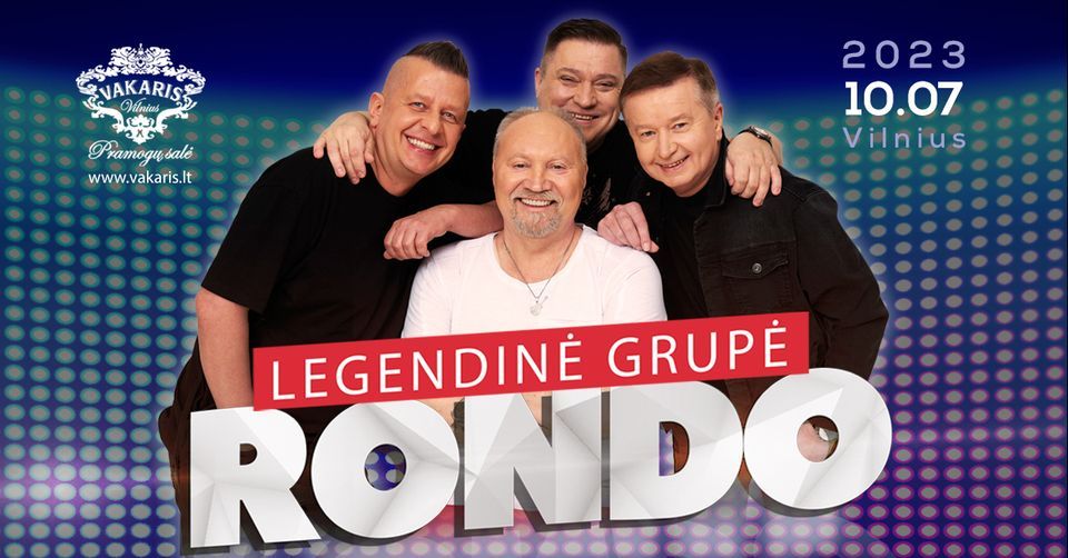Legendinės grupės RONDO trijų dalių koncertas , 7 October | Event in Vilnius | AllEvents.in