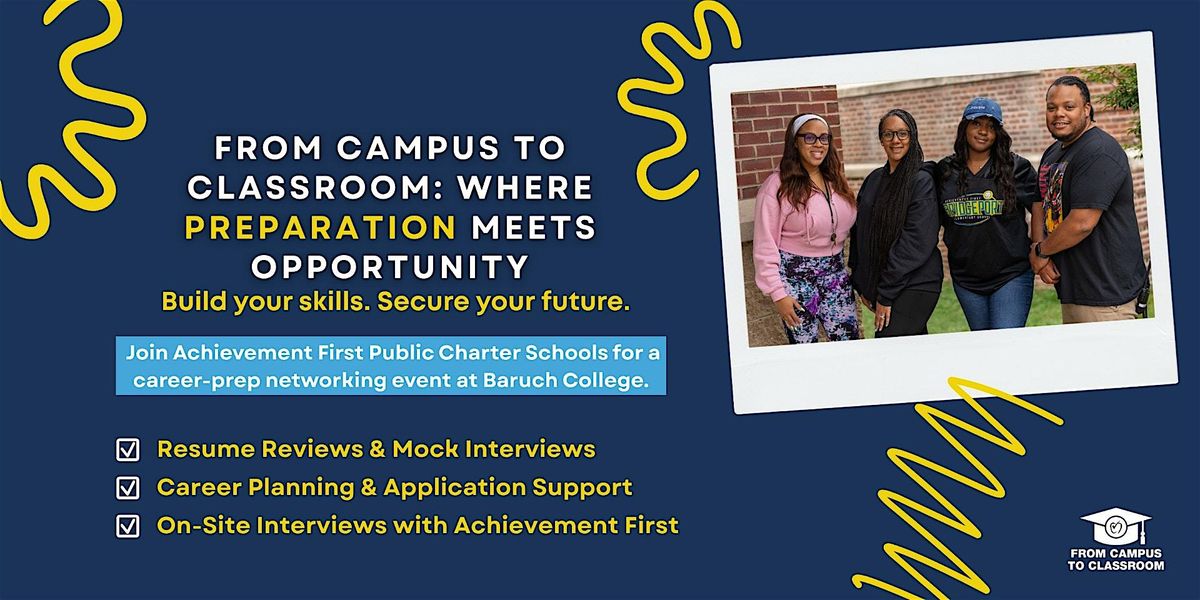 Achievement First at Baruch: Panel & Networking Event, 2 December | Event in New York | AllEvents