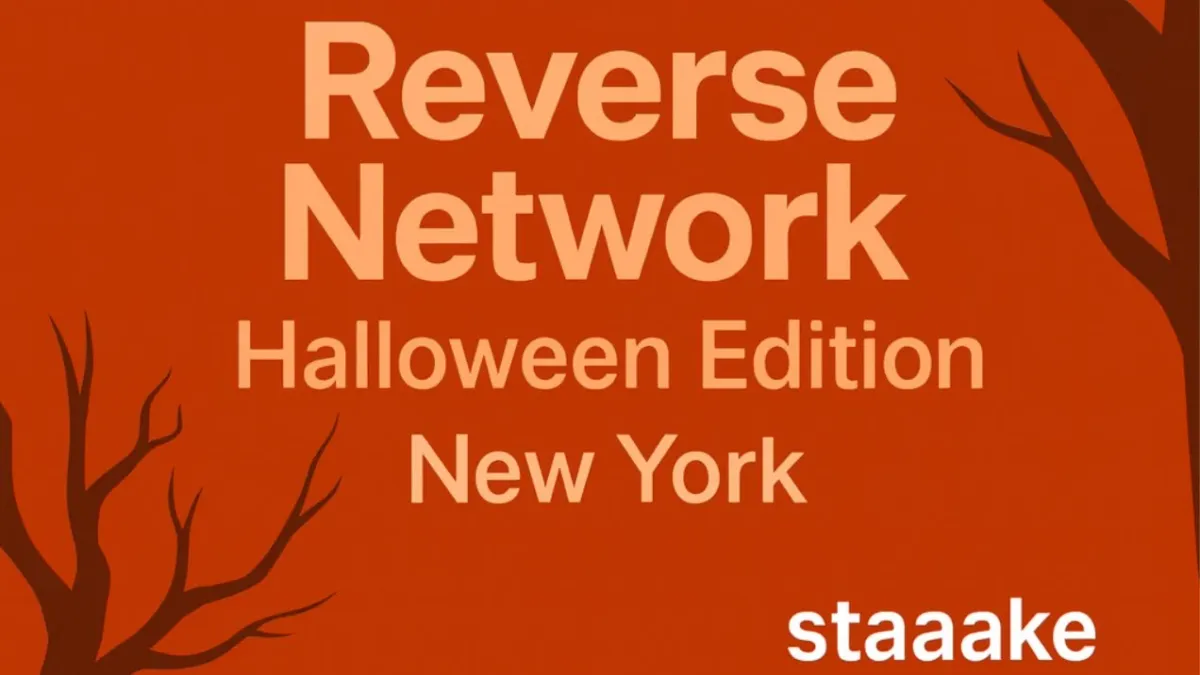 Reverse Network: Halloween Edition for AI/Tech Founders & Creators | Event in Manhattan | AllEvents