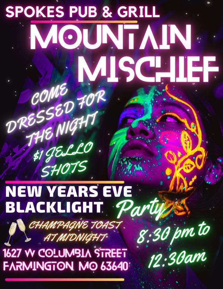 New Years Eve Glowing into 2024, Spokes Pub and Grill, Farmington