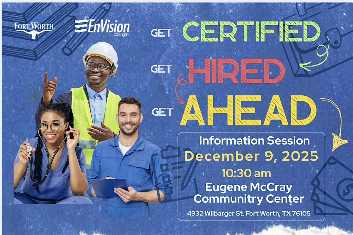 EnCAP Information Session  - Get Certified, Get Hired, Get Ahead, 9 December | Event in Fort Worth | AllEvents