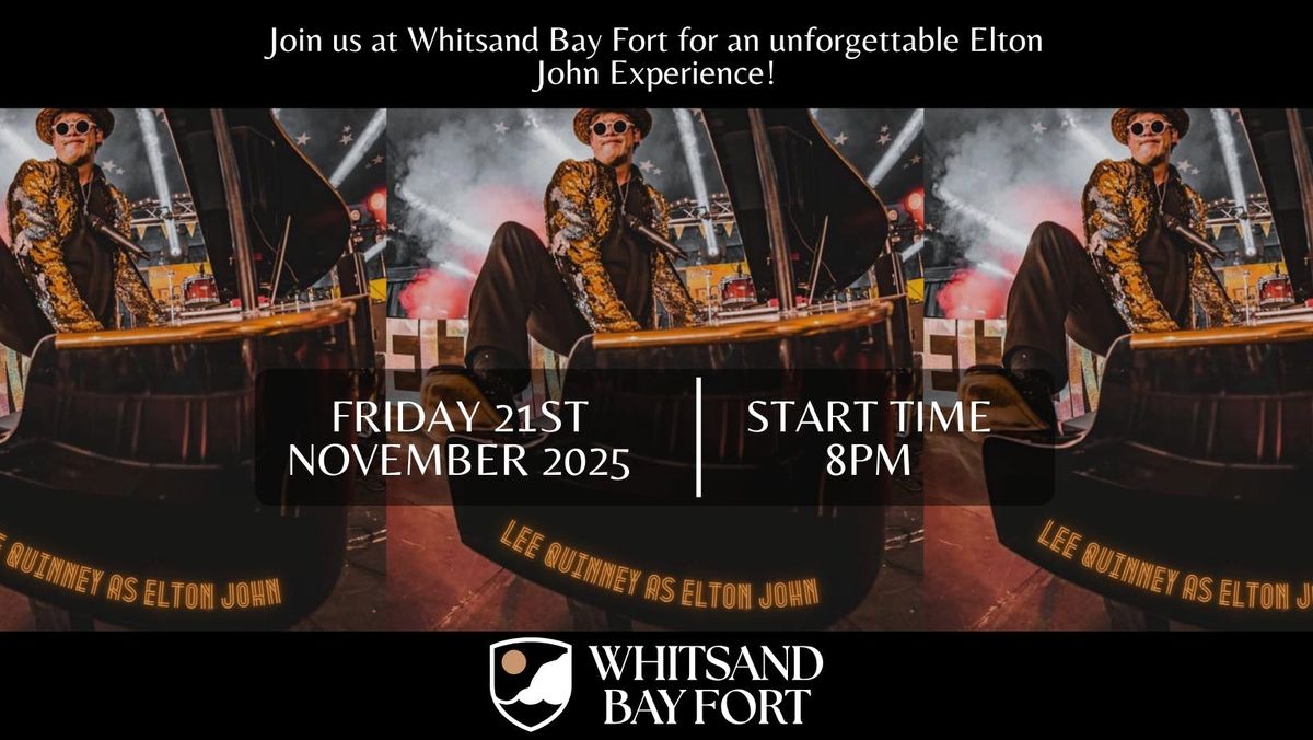 Lee Quinney as Elton John at Whitsand Bay Fort , 21 November | Event in Torpoint | AllEvents