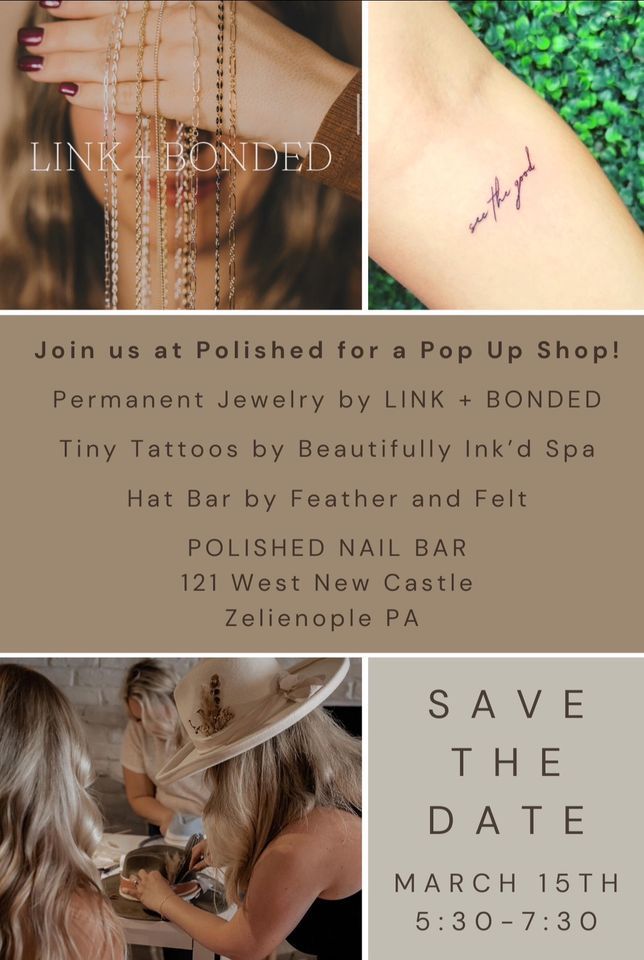 Polished Popup featuring feather & felt, link and bonded, beautifully