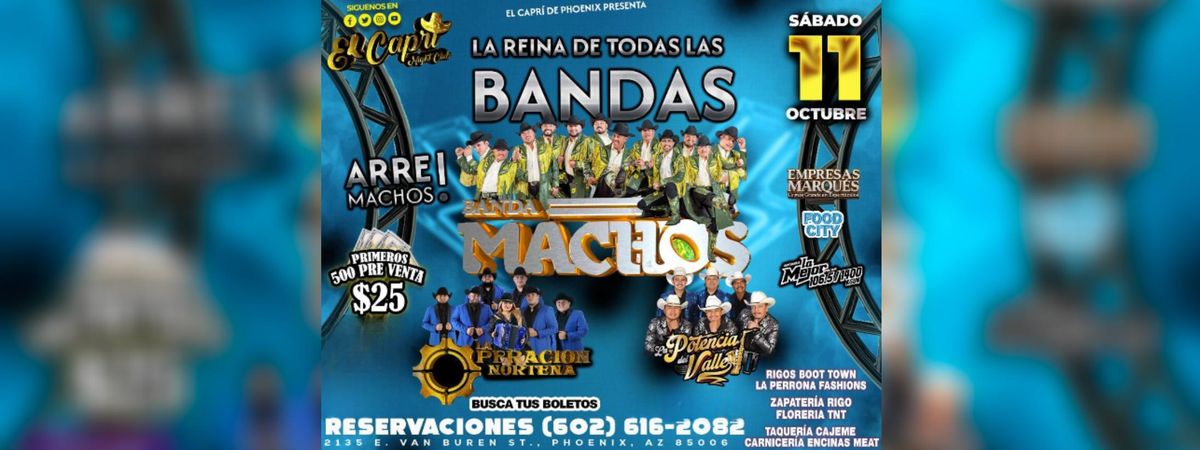 BANDA MACHOS, LA OPERACION NORTEÑA & MAS, 11 October | Event in Phoenix | AllEvents