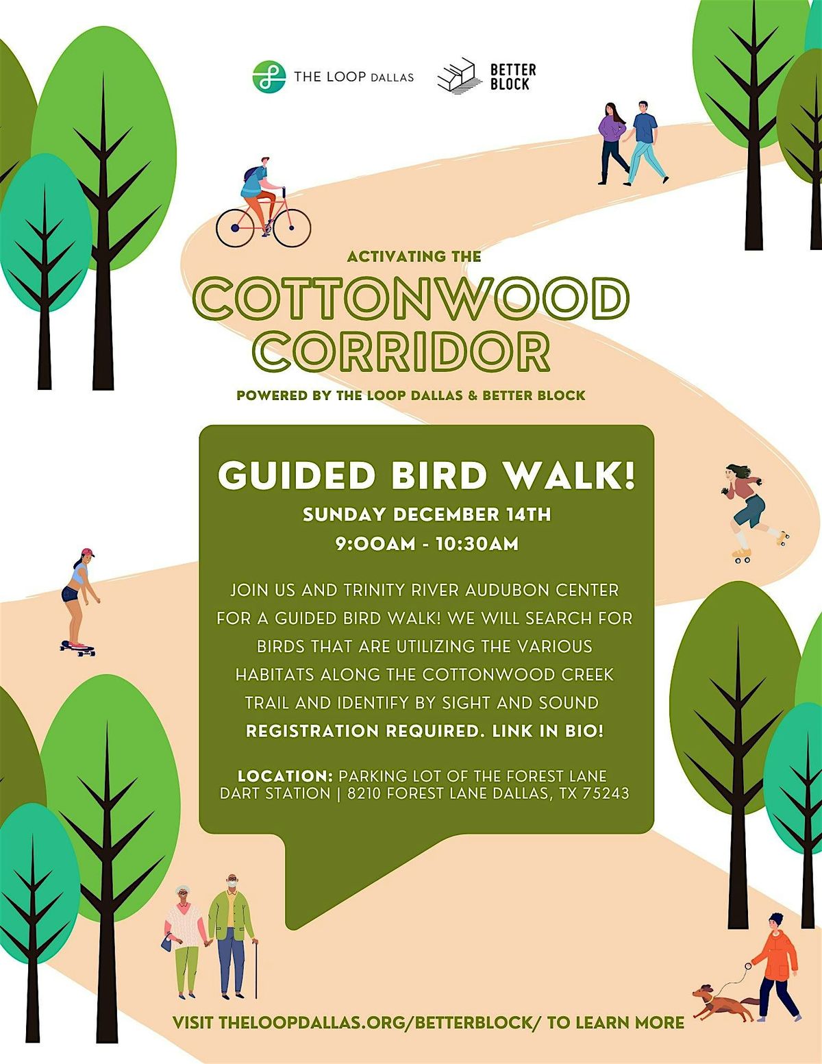 Cottonwood Creek Trail Guided Bird Walk, 14 December | Event in Dallas | AllEvents