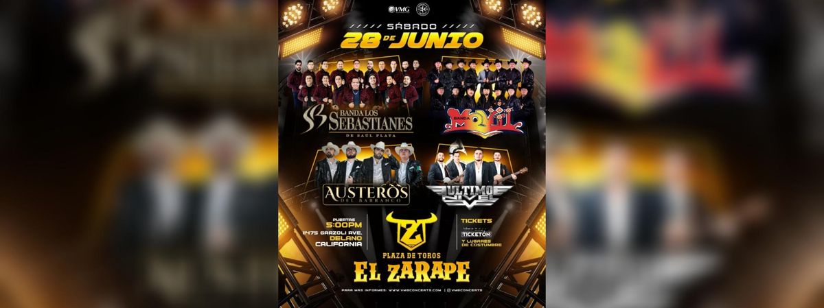 BANDA LOS SEBASTIANES, AUSTEROS DEL BARRANCO & MAS, 28 June | Event in Delano | AllEvents