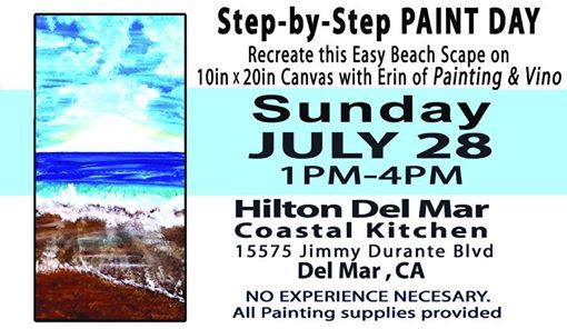 10x20 Beach Art With Erin At Coastal Kitchen Del Mar