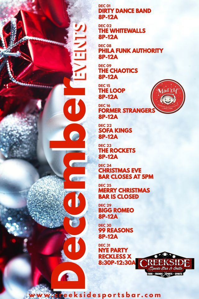 Sofa Kings 12/22, Creekside Sports Bar & Grille, Royersford, December