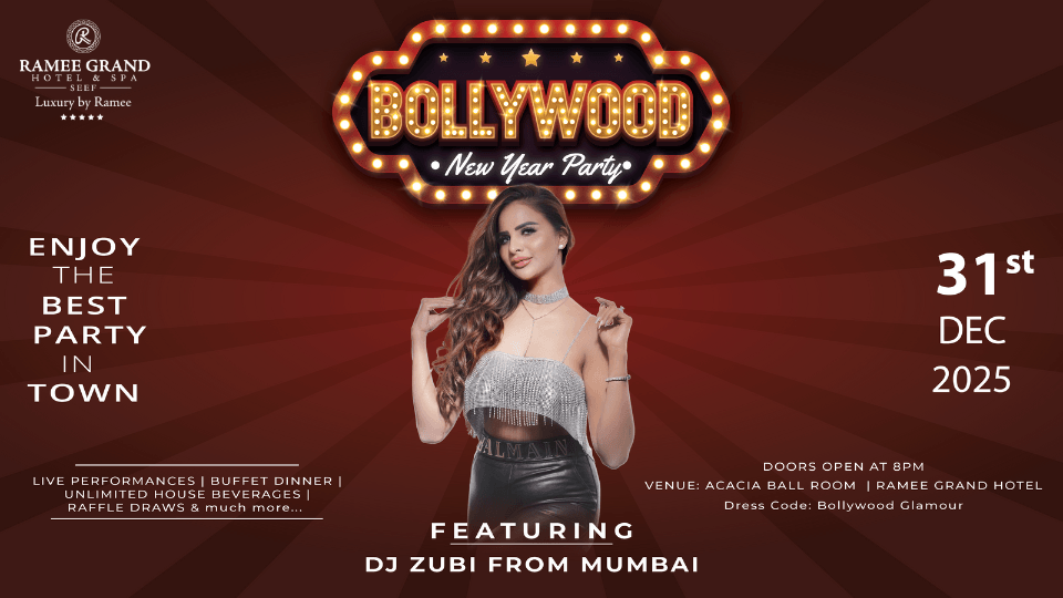 Biggest Bollywood New Year Party at Ramee Grand Hotel, Bahrain, 31 December | Event in Manama | AllEvents