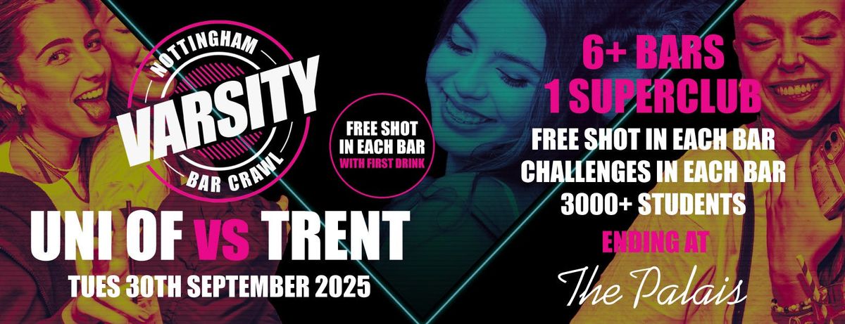 Varsity Bar Crawl 2025 | Notts Uni VS Trent Uni, 30 September | Event in Nottingham | AllEvents