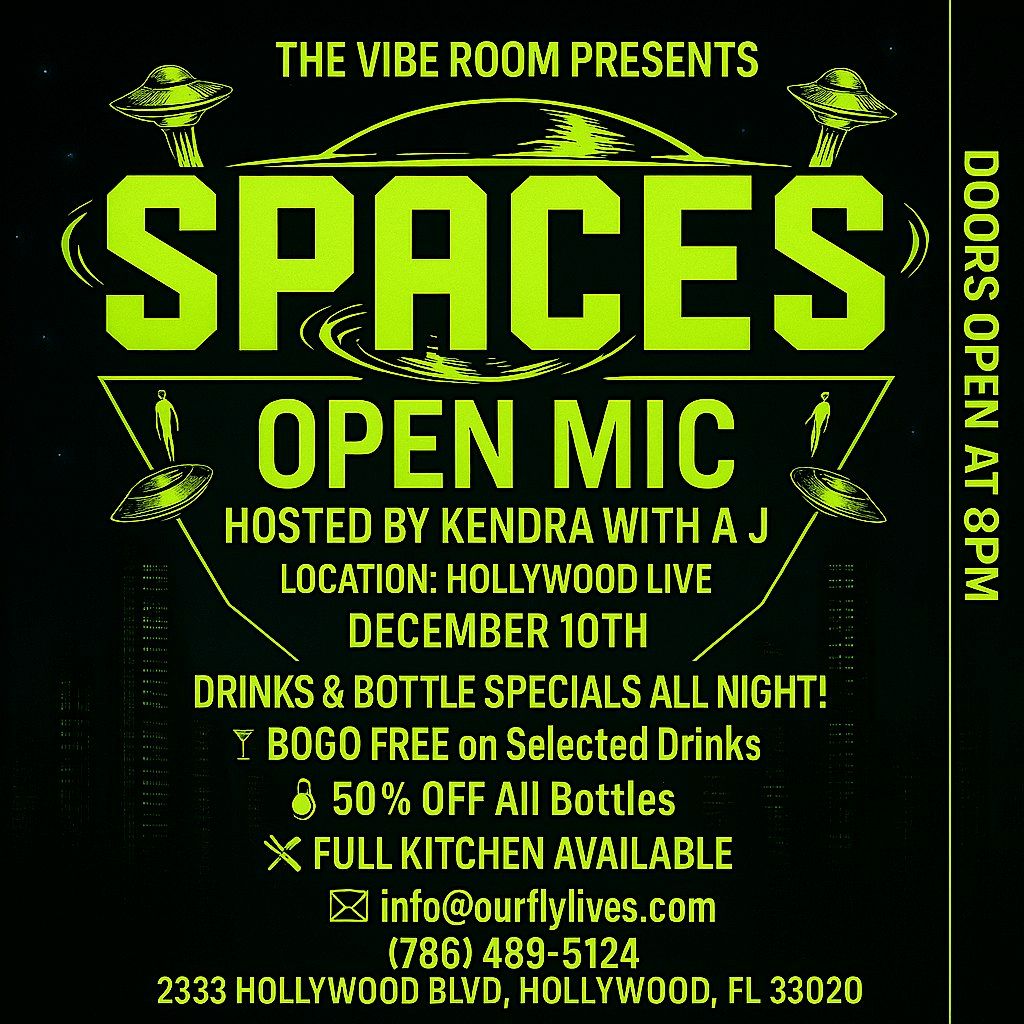 S.P.A.C.E.S: Open Mic Night, 10 December | Event in Hollywood | AllEvents
