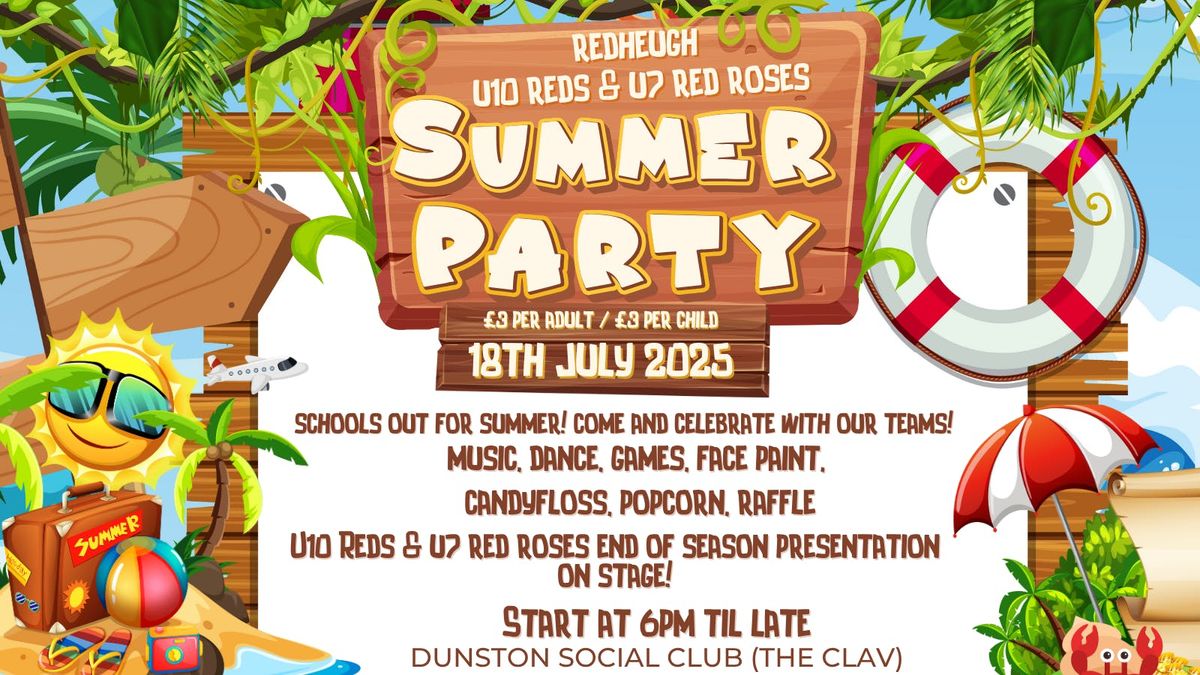 REDHEUGH REDS - Summer Party, 18 July | Event in Gateshead | AllEvents