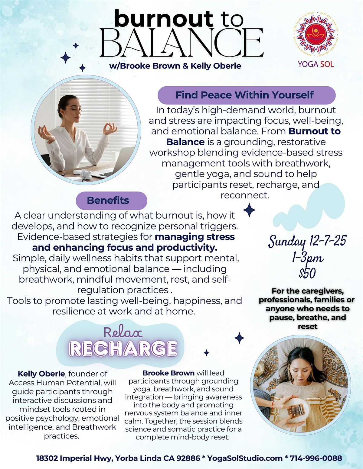 Burnout to Balance, 7 December | Event in Yorba Linda | AllEvents