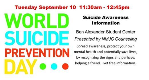 World Suicide Prevention Day At New Mexico Junior College Hobbs