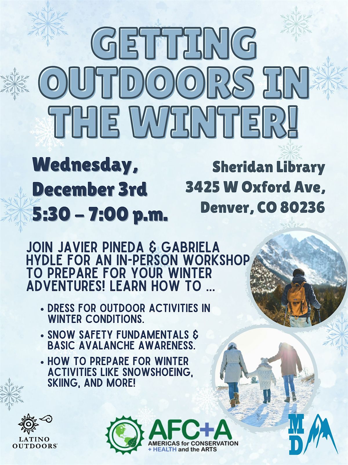 LO Colorado | Outdoors in the Winter/Saliendo al aire libre en el invierno, 3 December | Event in Denver | AllEvents