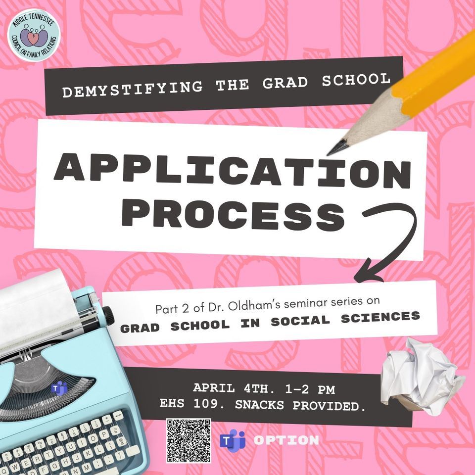Demystifying the Grad School Application Process, 706 Crestland Avenue